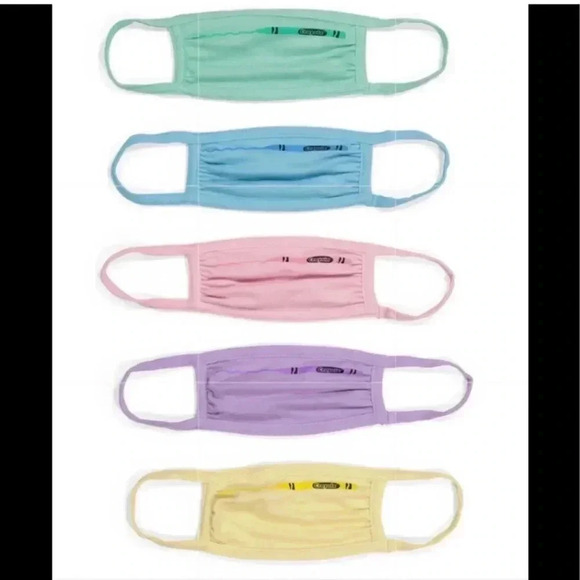 Crayola crayon face mask set of 5 with pouch kids - Picture 2 of 4